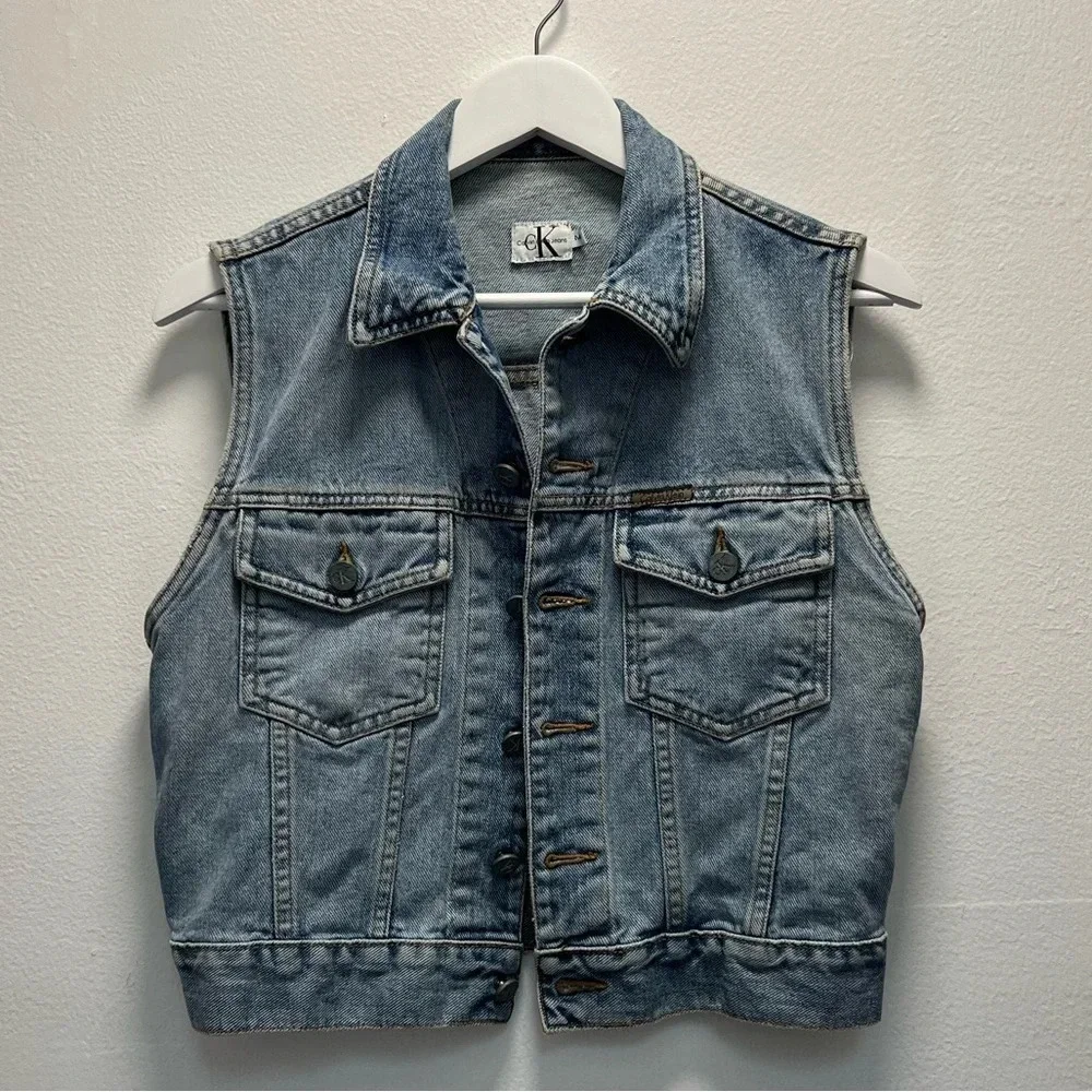 Vintage Calvin Klein Jeans Denim Vest - Picture 1 of 5